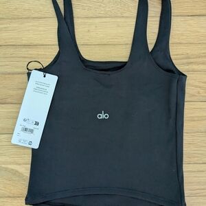 ALO Yoga Black Soft sculpt Precision Tank Top